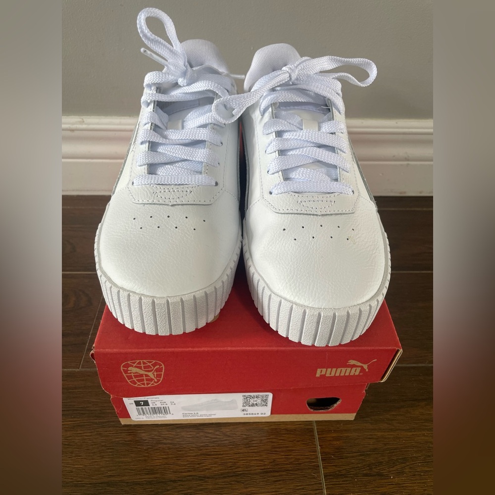 Puma Carina 2.0 White Sneakers - Picture 4 of 4